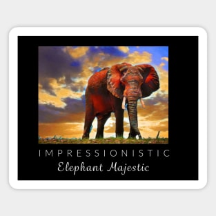 Elephant Majestic Impressionism Magnet